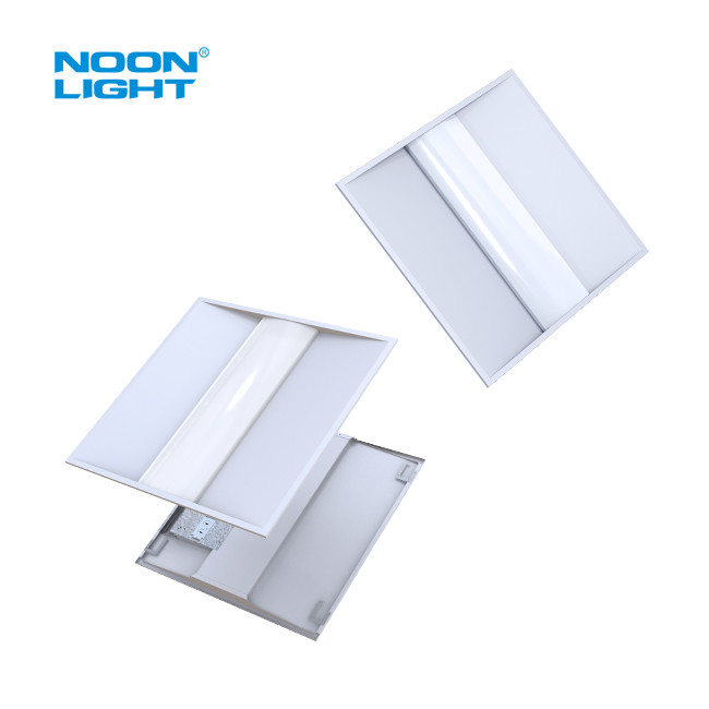 120 Degree Beam Angle LED Troffer Lighting Fixture In White Powder Painted Steel
